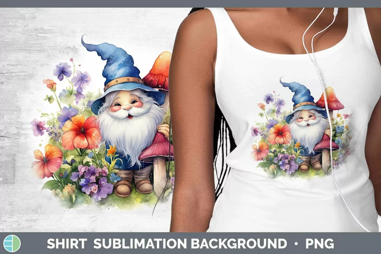 Watercolor Gnome Shirt Sublimation Sublimation Background De