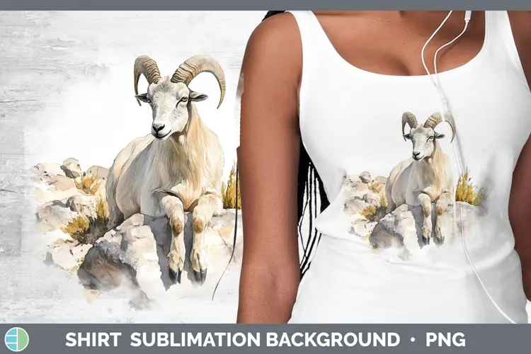 Watercolor Goat Shirt Sublimation Sublimation Background Des