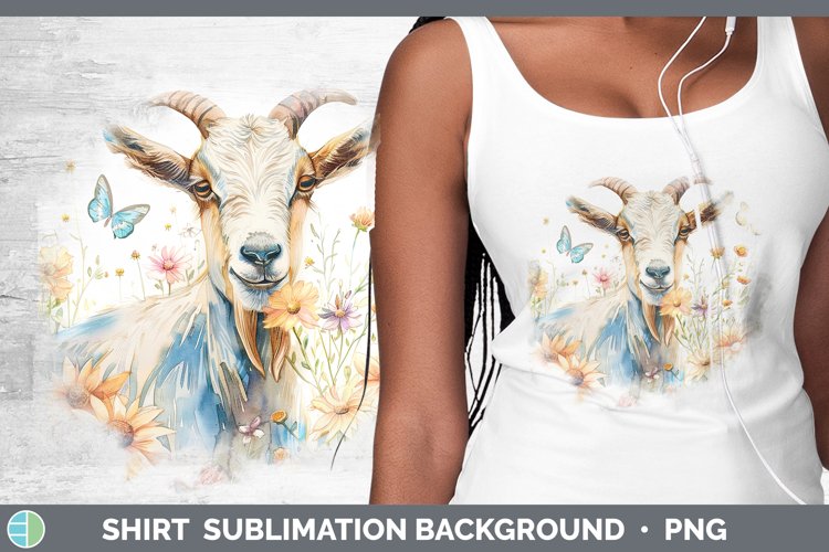 Watercolor Goat Shirt Sublimation Sublimation Background Des