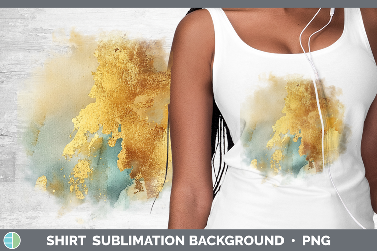 Watercolor Gold Shirt Sublimation Sublimation Background Des