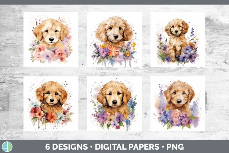 Goldendoodle Clipart Image 9