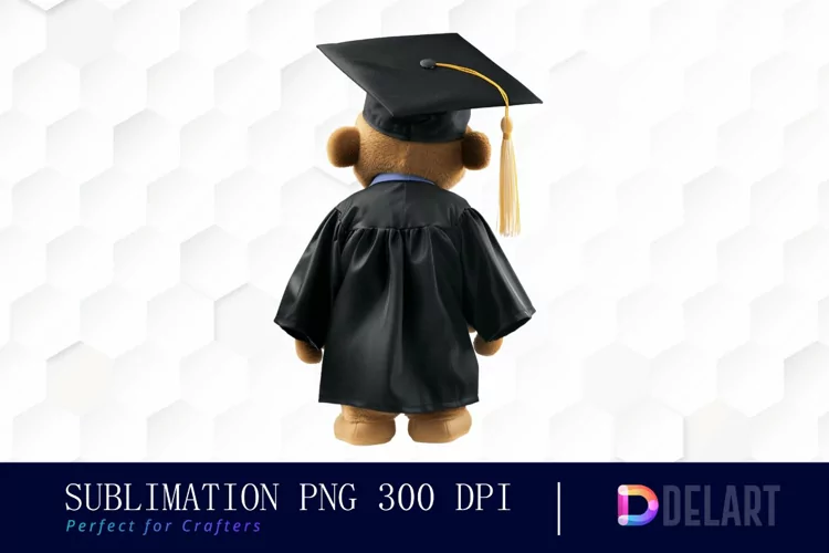 Graduation Animals Back View Illustration Clipart