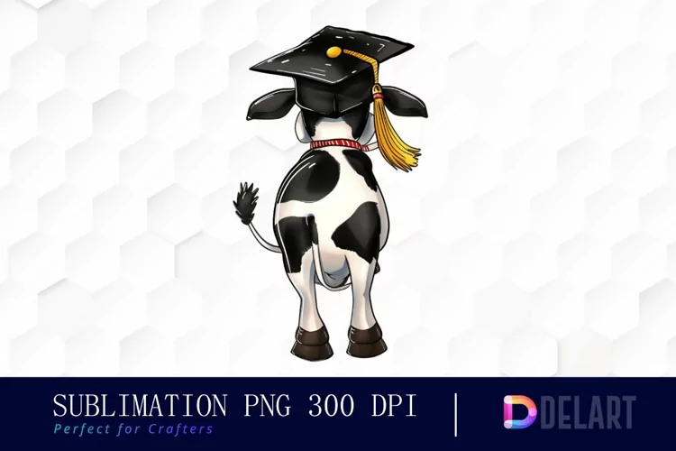 Graduation Animals Back View Sublimation PNG Clipart