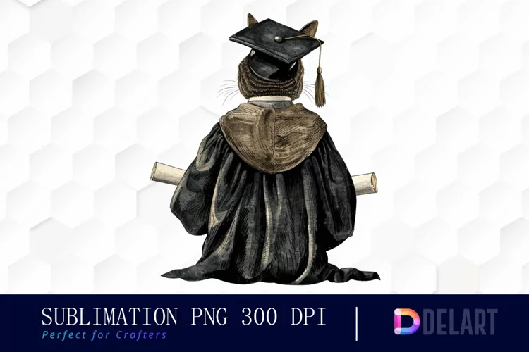 Graduation Animals Back View Graphics Clipart