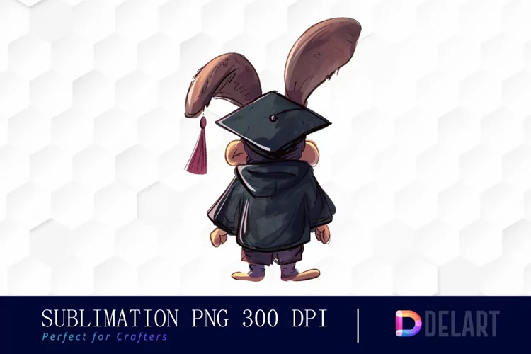 Graduation Animals Back View Graphics Clipart