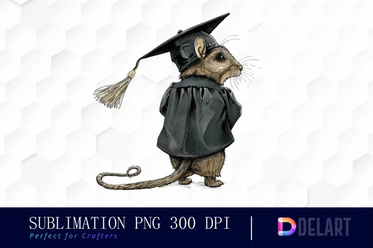 Graduation Animals Back View Graphics Clipart