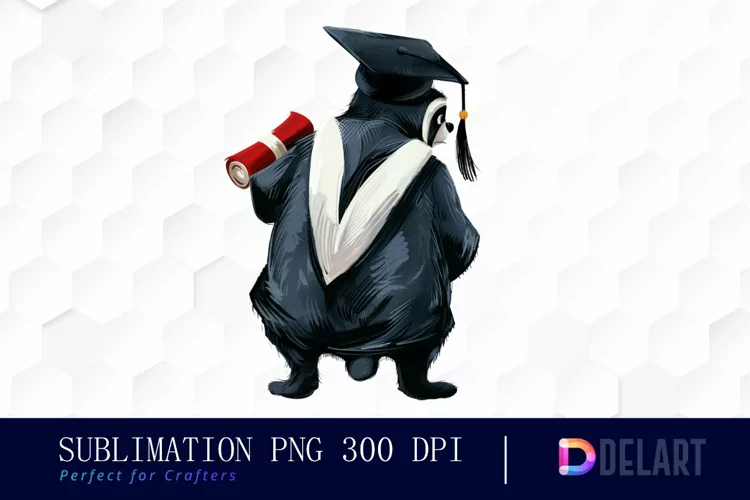 Graduation Animals Back View Illustration Clipart