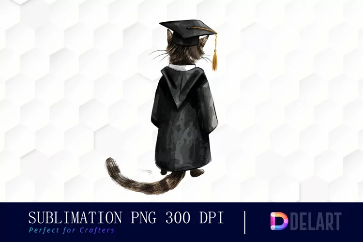 Graduation Animals Back View Illustration Clipart