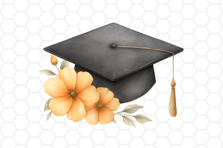 Watercolor Graduation Cap Clipart | PNG Design