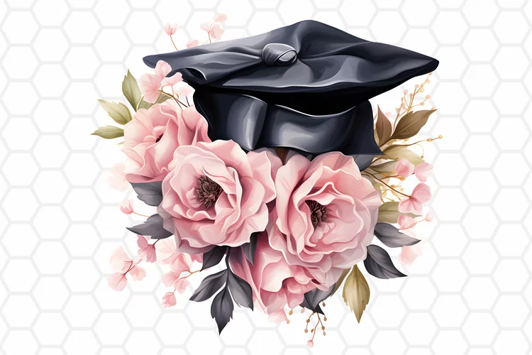 Watercolor Graduation Cap Clipart | PNG Design