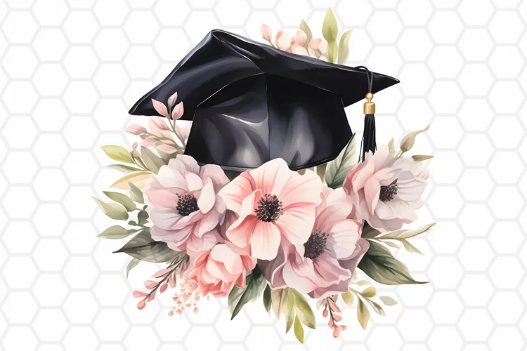 Watercolor Graduation Cap Clipart | PNG Design