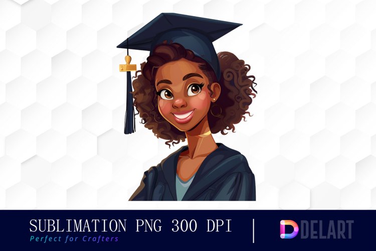 Graduation Girl Illustration Clipart