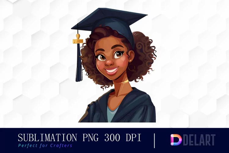 Graduation Girl Illustration Clipart