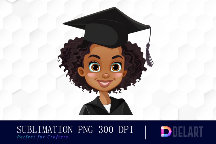Graduation Girl Illustration Clipart