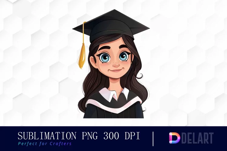 Graduation Girl Sublimation PNG Clipart