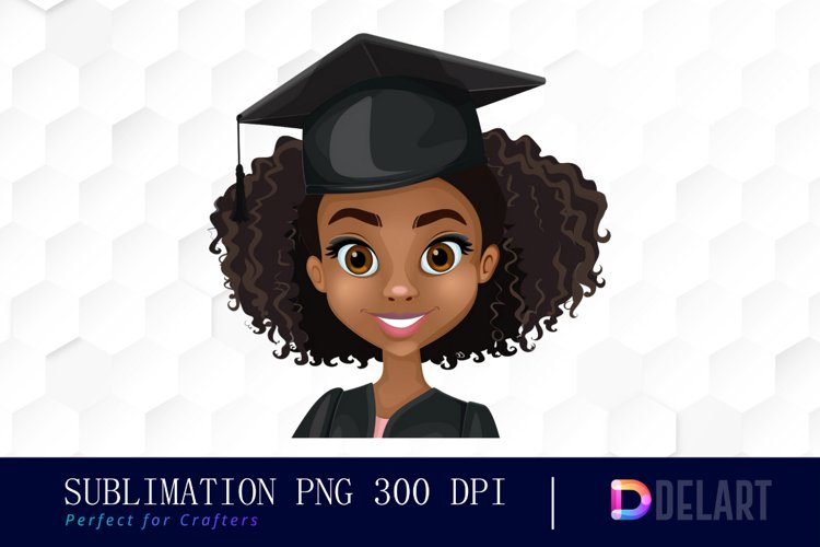 Graduation Girl Illustration Clipart