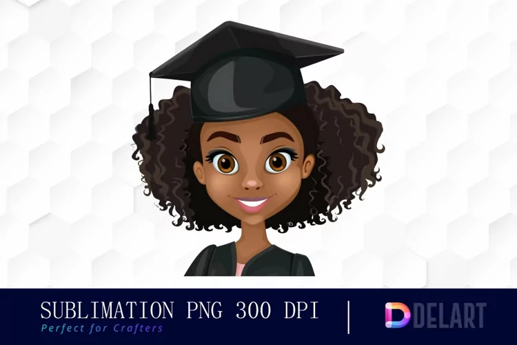 Graduation Girl Illustration Clipart
