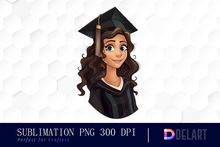 Graduation Girl Sublimation PNG Clipart