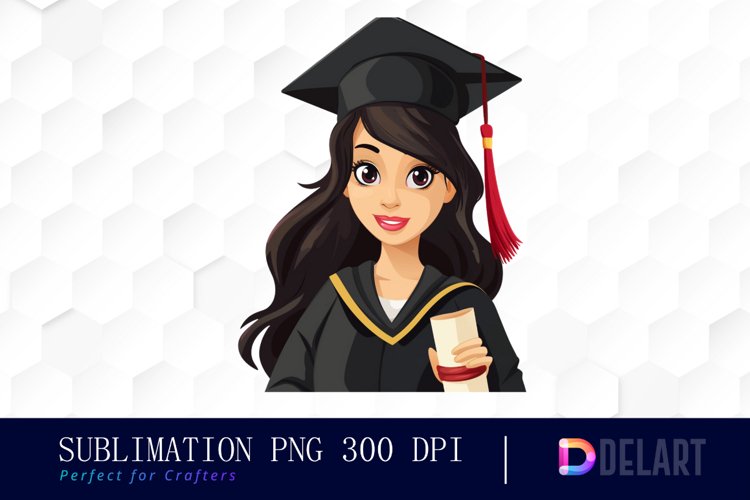 Graduation Girl Sublimation PNG Clipart