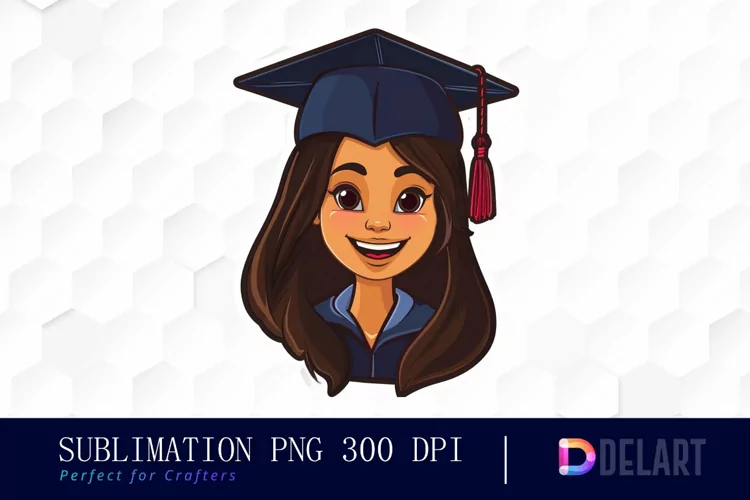 Graduation Girl Stickers Sublimation PNG Clipart