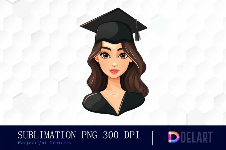Graduation Girl Stickers Sublimation PNG Clipart