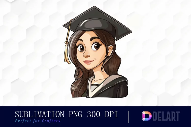 Graduation Girl Stickers Sublimation PNG Clipart