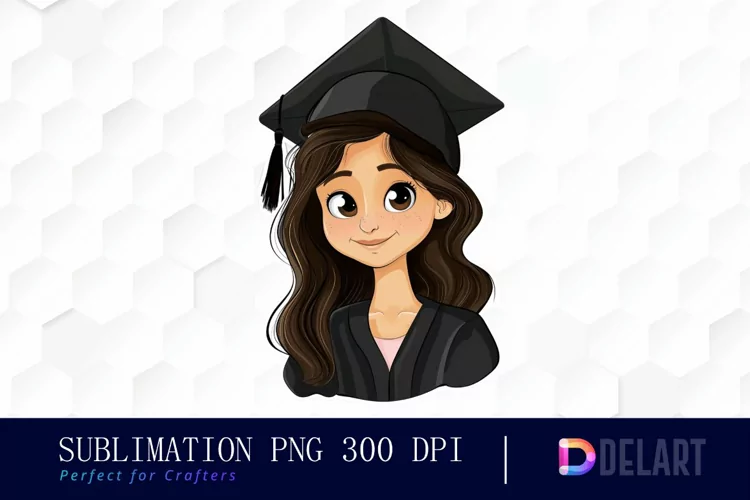 Graduation Girl Stickers Sublimation PNG Clipart