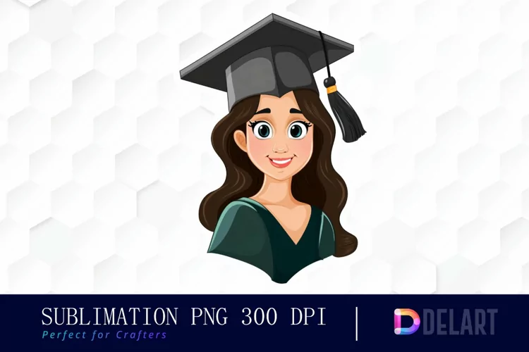 Graduation Girl Stickers Graphics Clipart