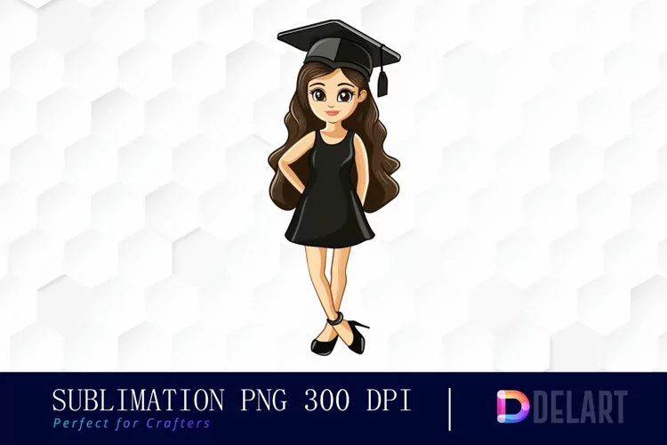 Graduation Girl Stickers Graphics Clipart