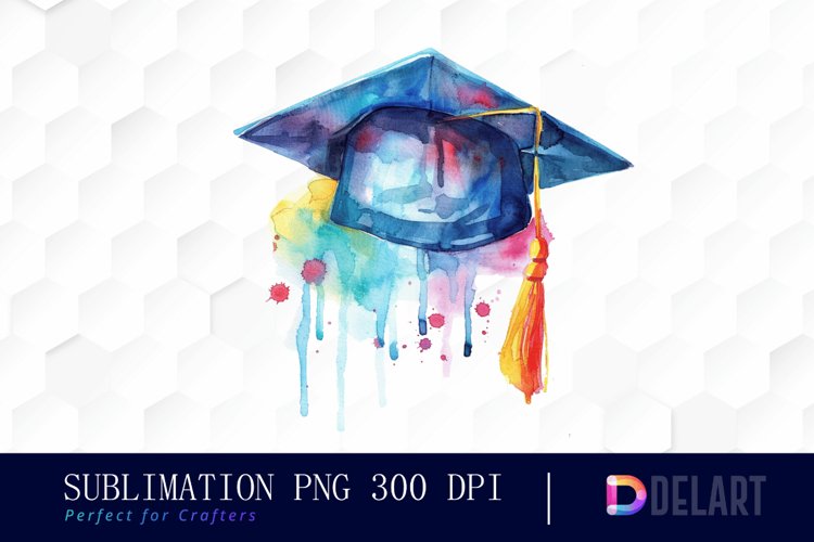 Graduation Hat Illustration Clipart example image 1