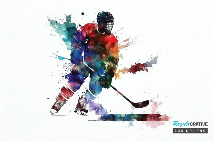 Watercolor Hockey PNG Clipart