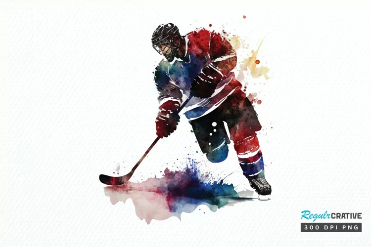 Watercolor Hockey PNG Clipart