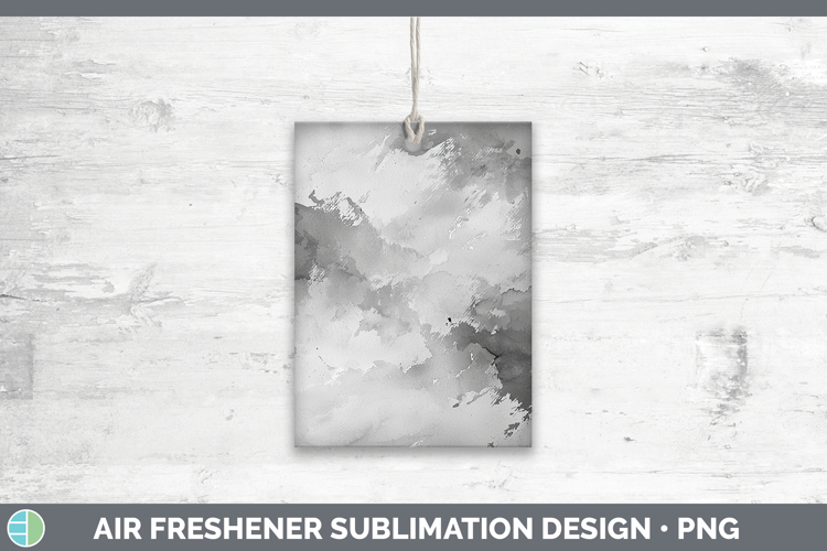 Watercolor Gray Air Freshener Sublimation Car Freshener Desi