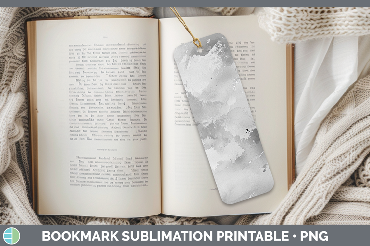 Watercolor Gray Bookmark Sublimation Printable Designs