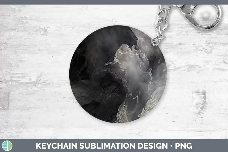 Watercolor Gray Keychain Sublimation Keyring Designs