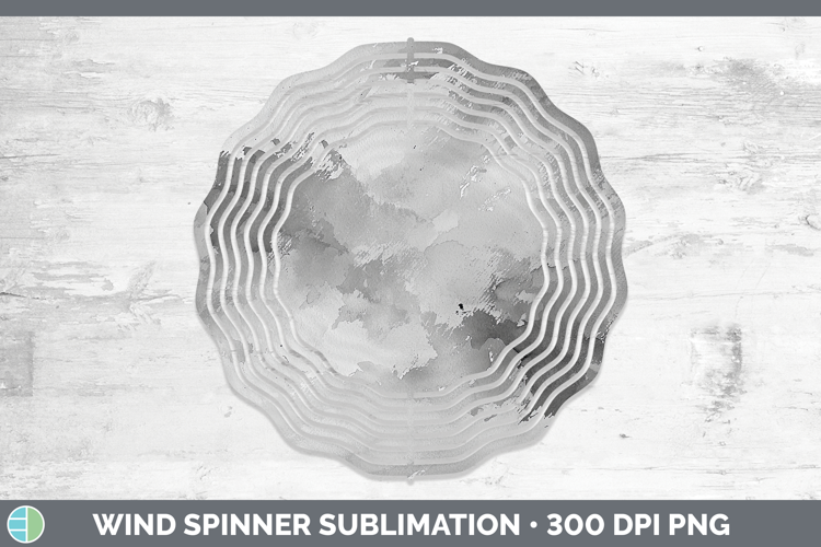 Watercolor Gray Wind Spinner Sublimation Spinner Designs