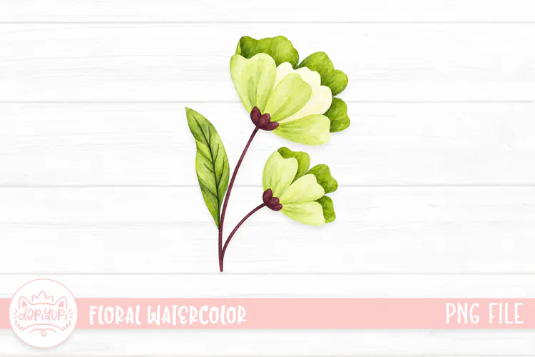 Botanical Watercolor Illustration, Floral Watercolor Design
