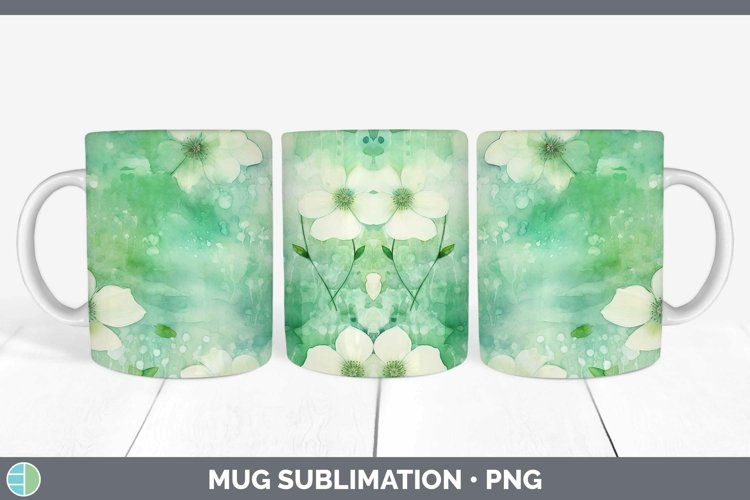 GorgeousWatercolor Mug Wrap design.