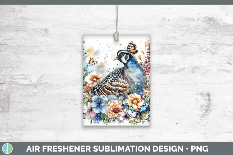 Watercolor Grouse Air Freshener Sublimation Car Freshener De