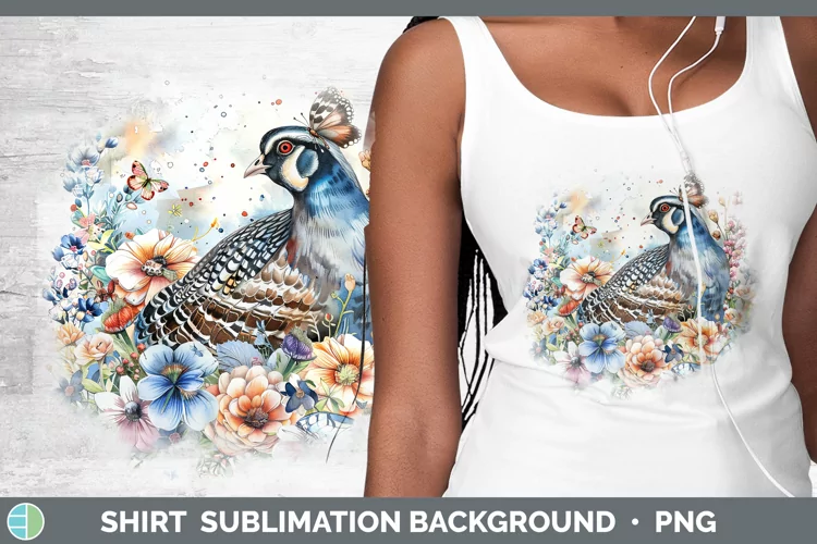 Watercolor Grouse Shirt Sublimation Sublimation Background D