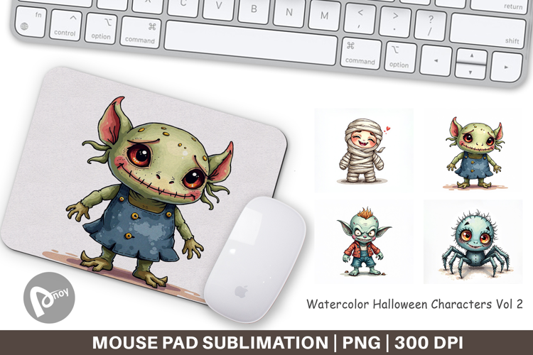 Halloween Characters Mouse Pad