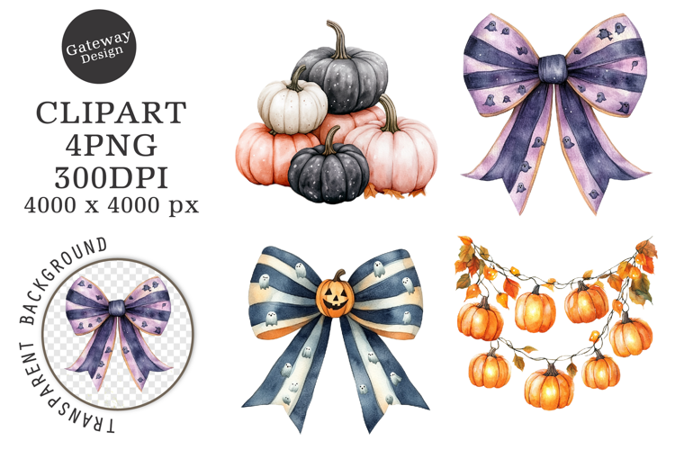 Watercolor Halloween Clipart