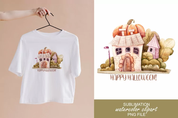 Happy Halloween sublimation, cute pumpkin- 1 png clipart