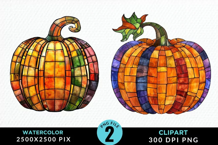 Watercolor Halloween Pumpkin Image Clipart