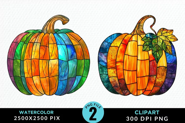 Watercolor Halloween Pumpkin Fun Clipart