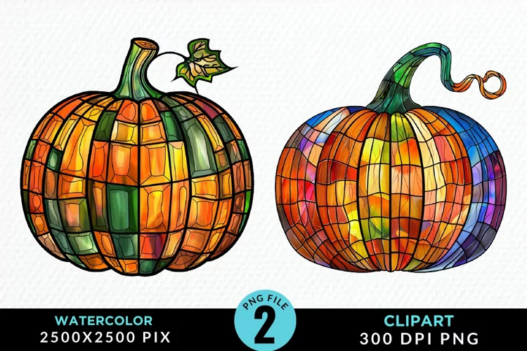 Watercolor Halloween Pumpkin Fun Clipart