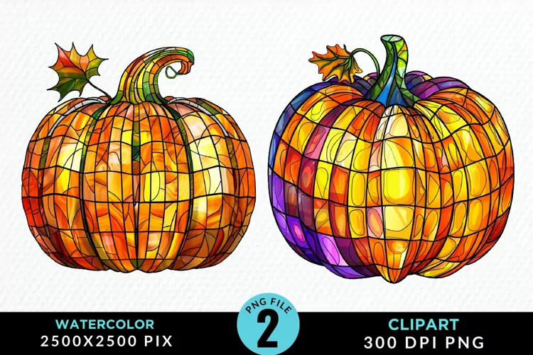 Watercolor Halloween Pumpkin Image Clipart