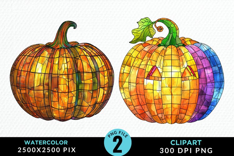 Watercolor Halloween Pumpkin Fun Clipart