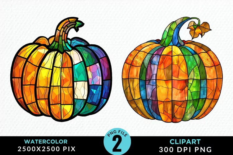 Watercolor Halloween Pumpkin Fun Clipart