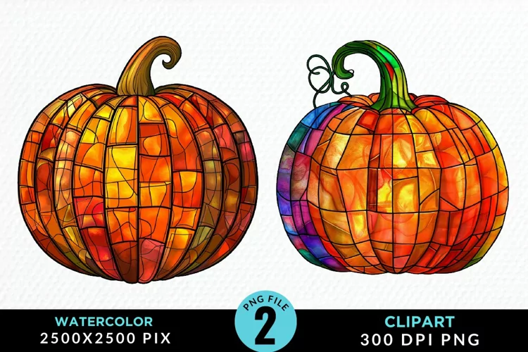 Watercolor Halloween Pumpkin Fun Clipart